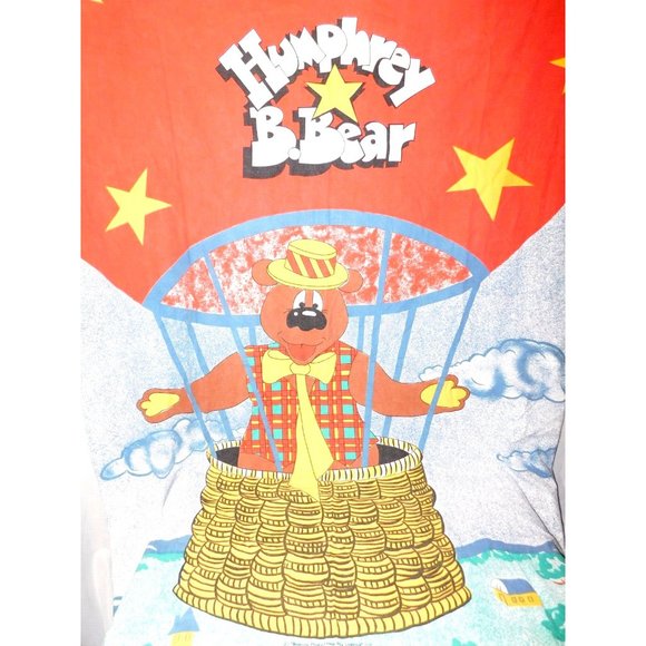 VTG 1990 Australia Kids TV HUMPHREY B BEAR Twin Reversible Duvet Cover - Picture 2 of 12